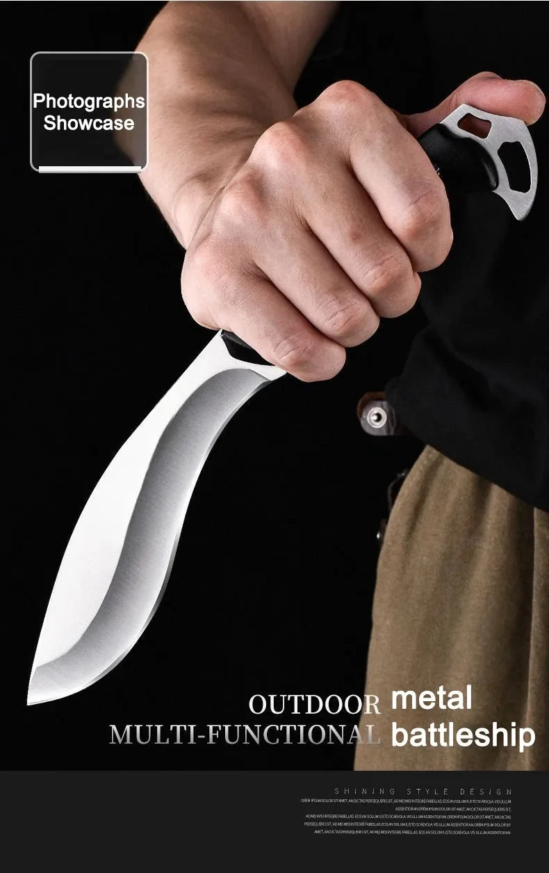 Multifunctional Outdoor Straight Knife, High Hardness