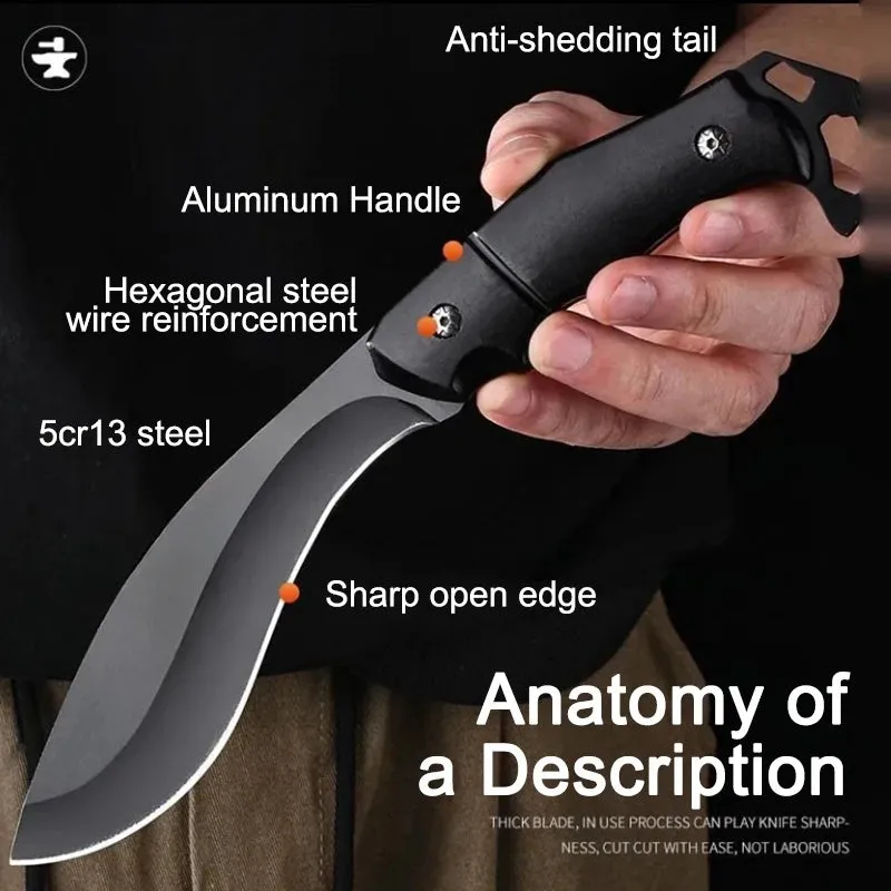 Multifunctional Outdoor Straight Knife, High Hardness