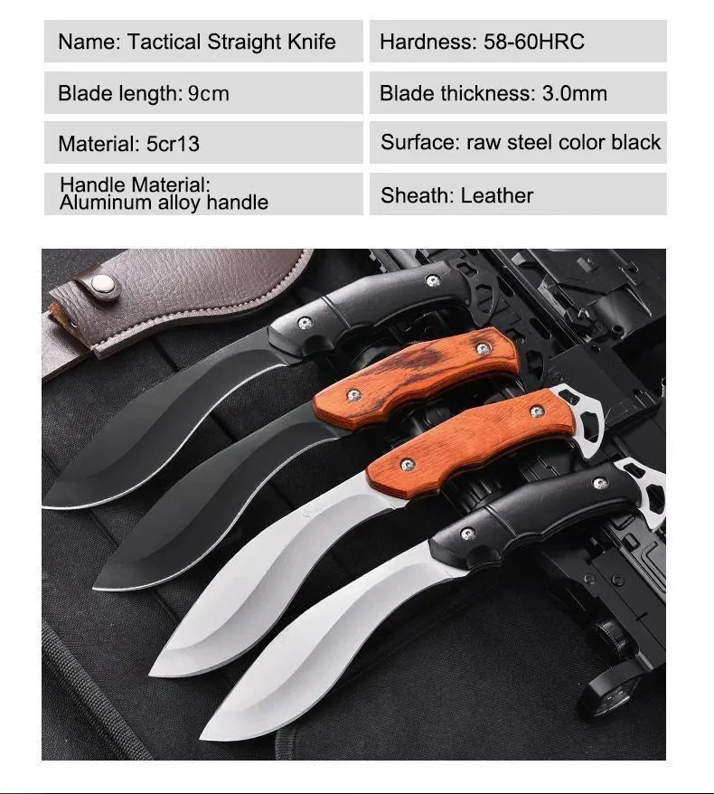 Multifunctional Outdoor Straight Knife, High Hardness