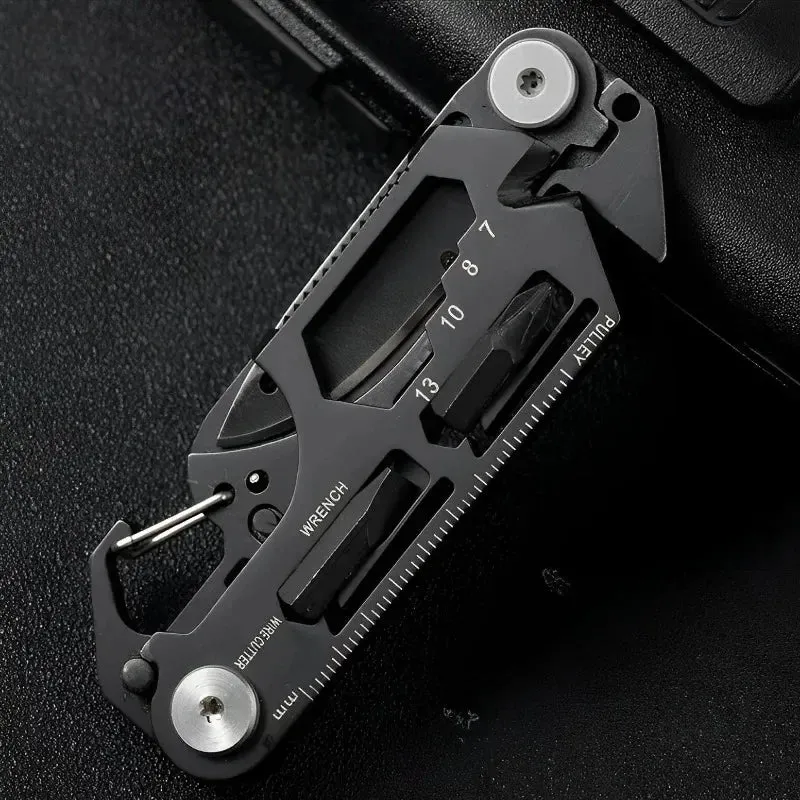 Multifunctional Outdoor Tool Card Stainless Steel for Camping and Hiking