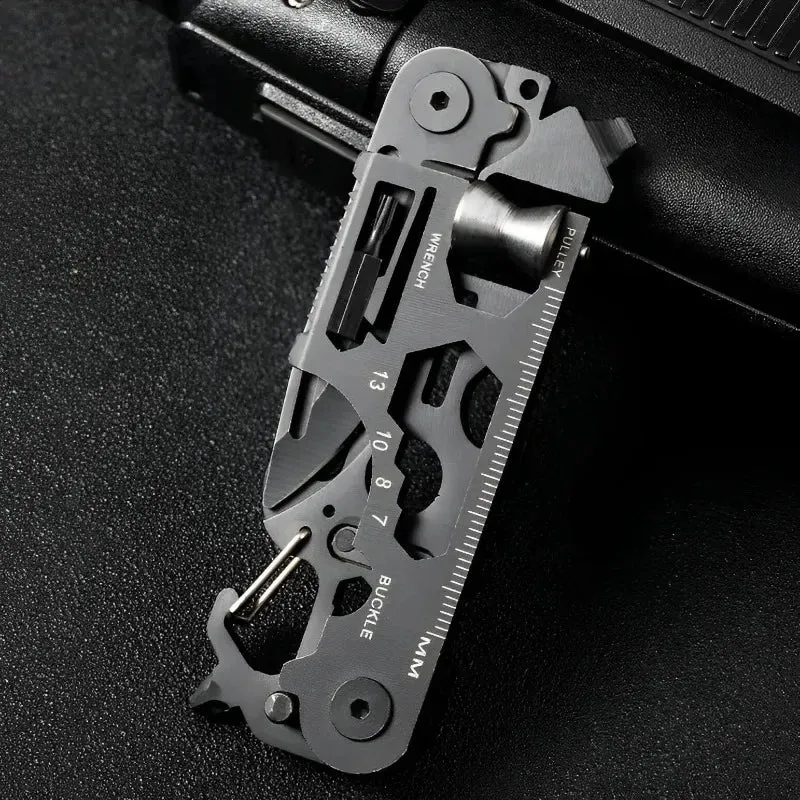 Multifunctional Outdoor Tool Card Stainless Steel for Camping and Hiking