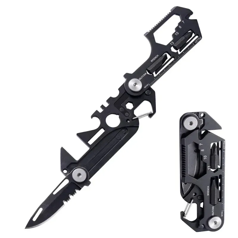 Multifunctional Outdoor Tool Card Stainless Steel for Camping and Hiking
