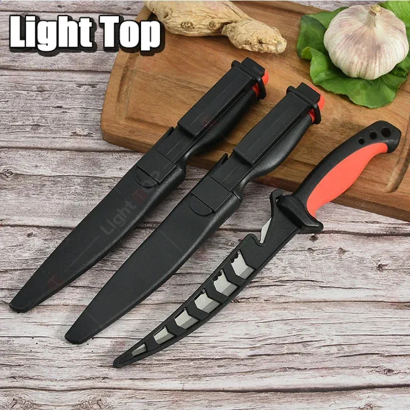 Multifunctional Sharp Fish Killing Knife Stainless Steel Fish Fillet Knife Fruit Slicing Utility Knife Chef Knife with Cover