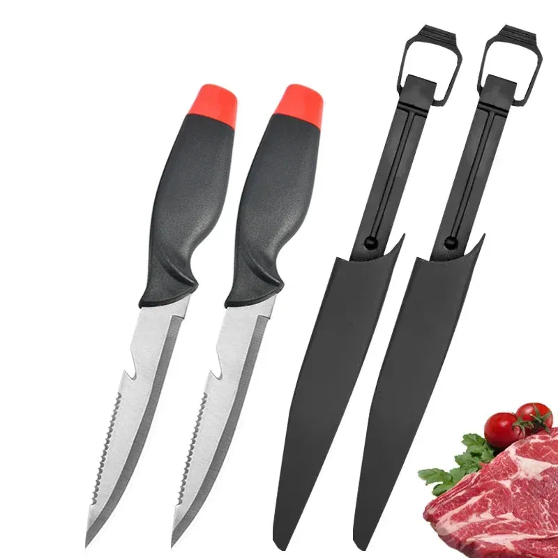 Multifunctional Sharp Fish Killing Knife Stainless Steel Fish Fillet Knife Fruit Slicing Utility Knife Chef Knife with Cover