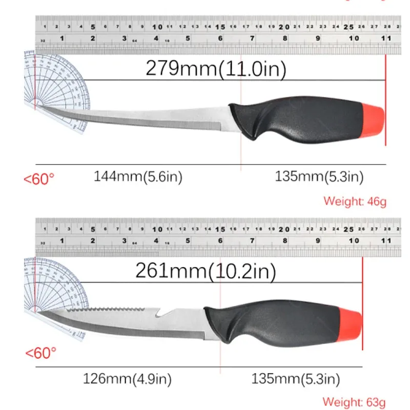 Multifunctional Stainless Steel Fish Filleting Knife Sharp Butcher Knife Scissor Fruit Slicing Knife Meat Cleaver Chef Knife