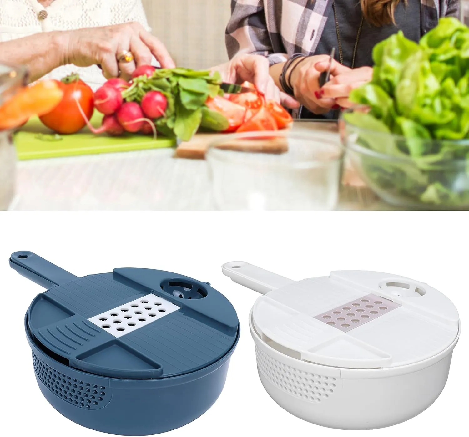 Multifunctional Vegetable Cutter – 12-in-1 Chopper and Shredder for Efficient Meal Prep