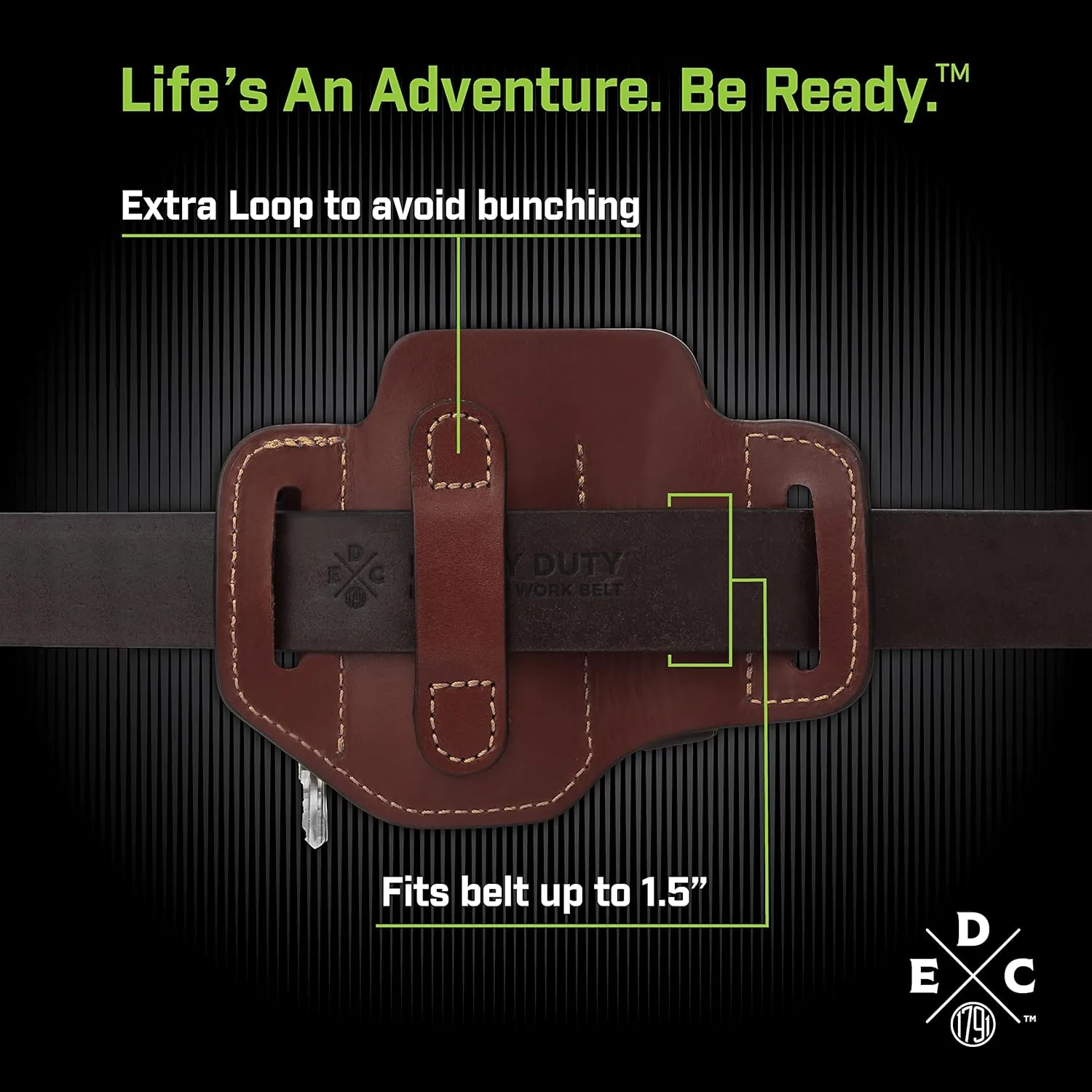 Multitool Sheath, Leather EDC Organizer, Belt Pouch Fits Multitool, Knife, Pen, Keys - Compatible with Heavy Duty Leatherman, Gerber and SOG