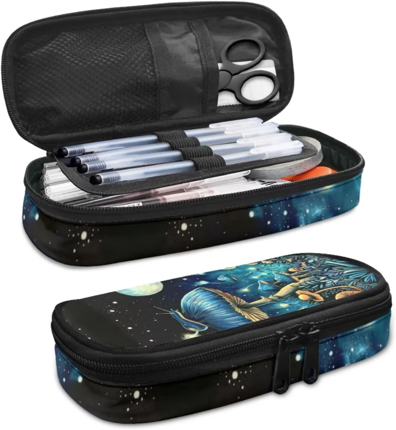 Mushroom Backpack for School Girls Backpack with Lunch Box and Soft Pencil Case 3PCS Set 17 inch Sturdy Bookbag for Kids Boys Large Capacity School Bag with Compartments School Supplies Set