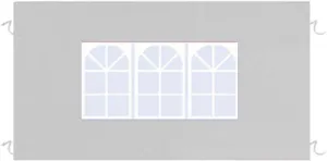 MYCENSE Canopy Tent Sidewall Side Wall Tarp 300 cm x 200 cm Portable Sunwall with Window for Camping Awning Shade Party Wedding, White