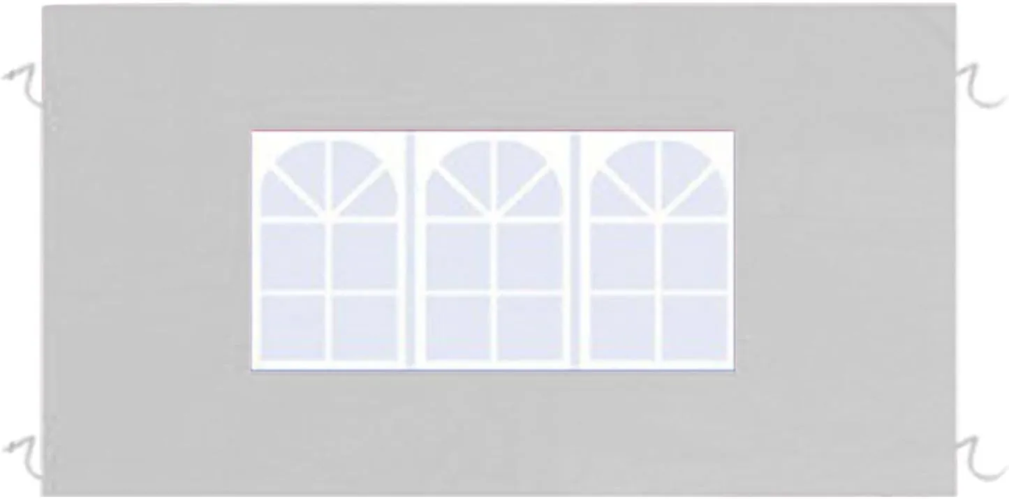 MYCENSE Canopy Tent Sidewall Side Wall Tarp 300 cm x 200 cm Portable Sunwall with Window for Camping Awning Shade Party Wedding, White