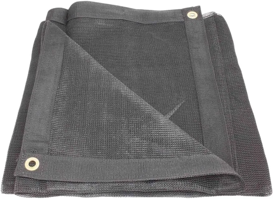 Mytee Products 20'x50' Black 70% Shade Mesh Tarp for Outdoor w/Grommets - 6 Oz Extra Durable Heavy Duty Mesh Tarps for Dump Truck, Rolloff Trucks - Mesh Shade Net Cloth for Sun, Plant, Patio