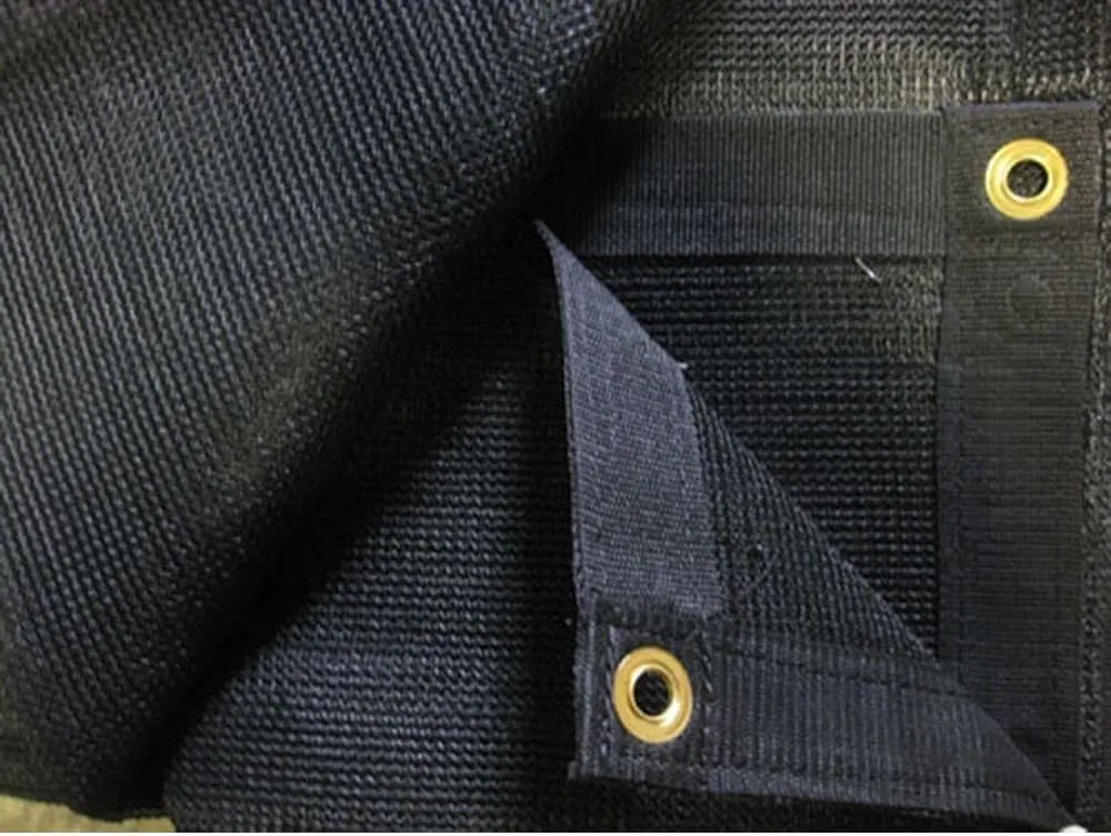 Mytee Products 20'x50' Black 70% Shade Mesh Tarp for Outdoor w/Grommets - 6 Oz Extra Durable Heavy Duty Mesh Tarps for Dump Truck, Rolloff Trucks - Mesh Shade Net Cloth for Sun, Plant, Patio