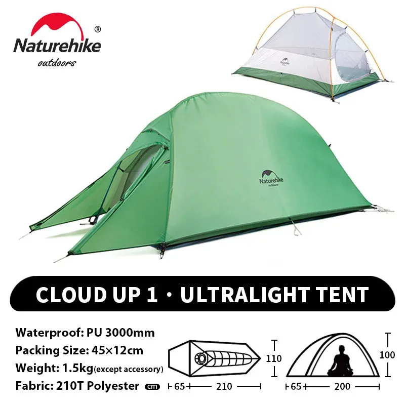 NATUREHIKE Cloud Up 2 Ultralight Waterproof Trekking Tent for Two-Person Camping & Hiking