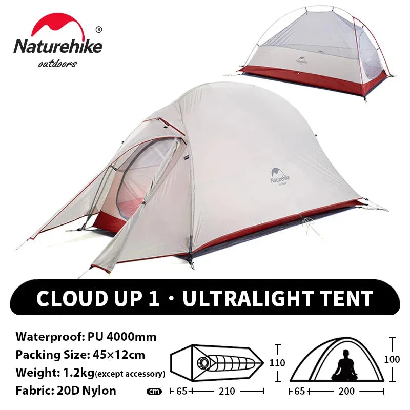NATUREHIKE Cloud Up 2 Ultralight Waterproof Trekking Tent for Two-Person Camping & Hiking