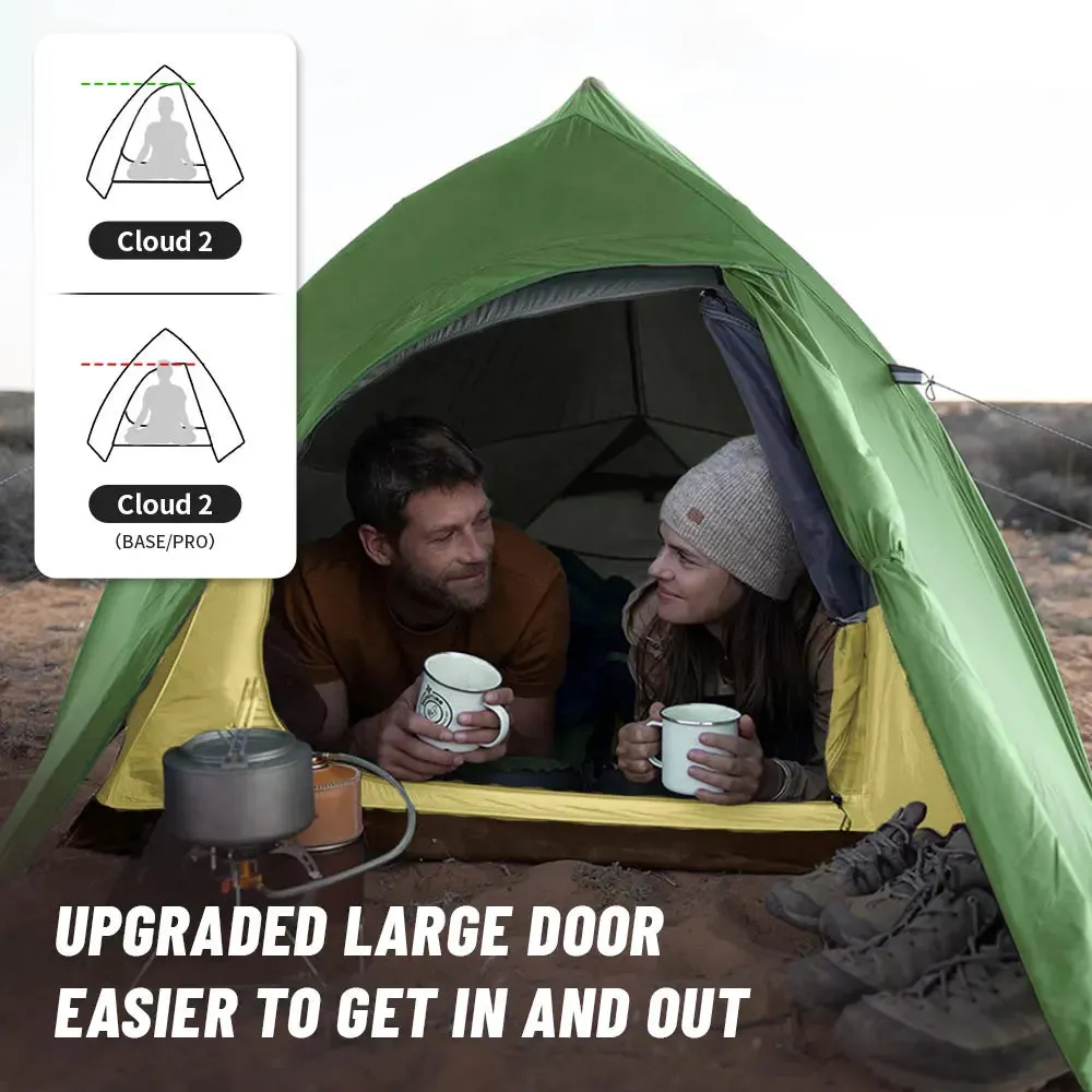 NATUREHIKE Cloud Up 2 Ultralight Waterproof Trekking Tent for Two-Person Camping & Hiking