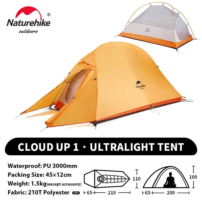 NATUREHIKE Cloud Up 2 Ultralight Waterproof Trekking Tent for Two-Person Camping & Hiking