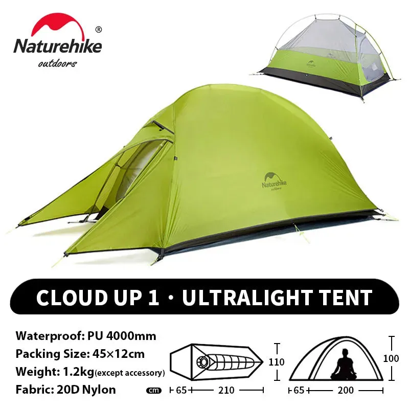 NATUREHIKE Cloud Up 2 Ultralight Waterproof Trekking Tent for Two-Person Camping & Hiking