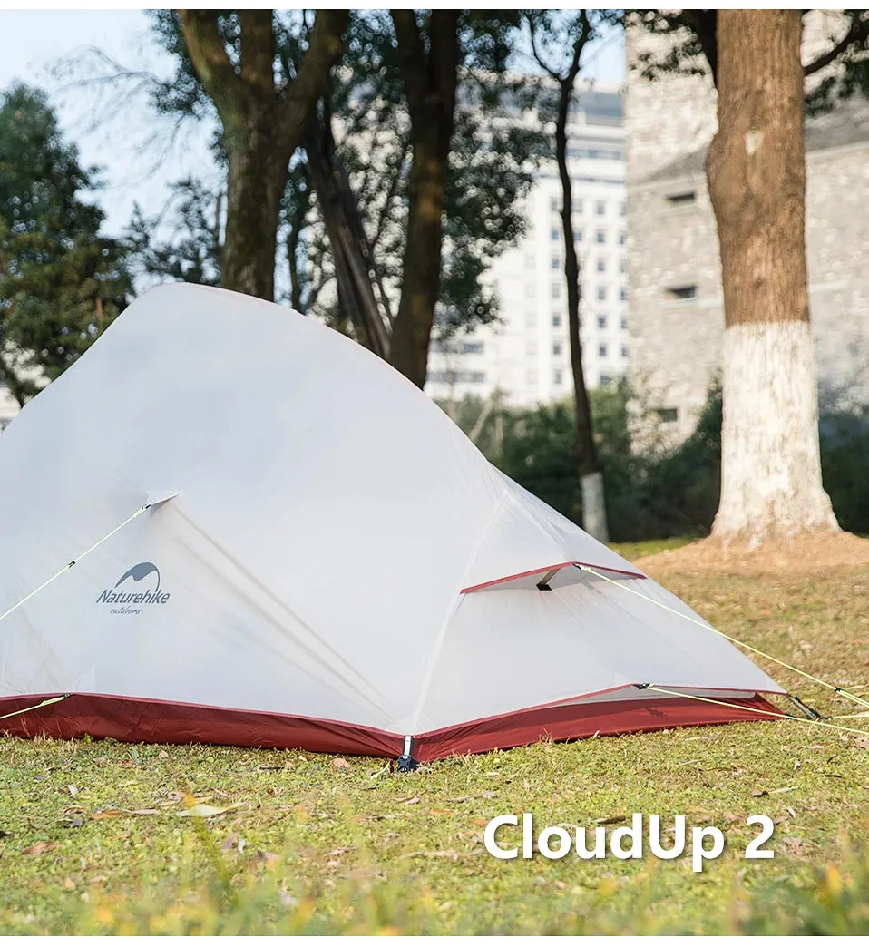 Naturehike Cloud Up Ultralight Camping Tent - 1, 2, or 3 Person Waterproof Tent