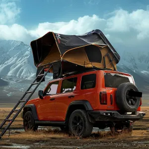 Naturnest Rooftop Tent Hard Shell, Easy Set Up Pop Up Large Tent for 2-3 Person Camping, Waterproof Windproof UV-Resistant Blackout Privacy 4 Season Tents for Truck, Jeep, Suv, Van, Trailer - Sirius 2
