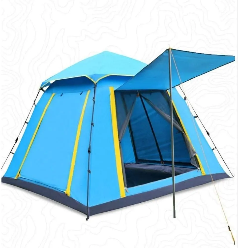 New 3-4 People Outdoor Camping Tent Waterproof, Moisture-Proof, Outdoor-Proof 225 x 225 x 165Cm Automatic Camping Tent Eternal
