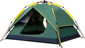 NIEH Automatic Instant Pop-up Tent, Multifunctional Family Camping Tent for 3-4 Person Thicken Windproof Rainproof Quick Open