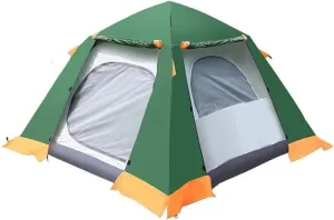 NIEH Camping Automatic Waterproof Tent Outdoor 3-4 People Double Family Camping Tent Self-Driving Portable Park Camping, Lightweight, Relaxed Holiday Tent - Summer
