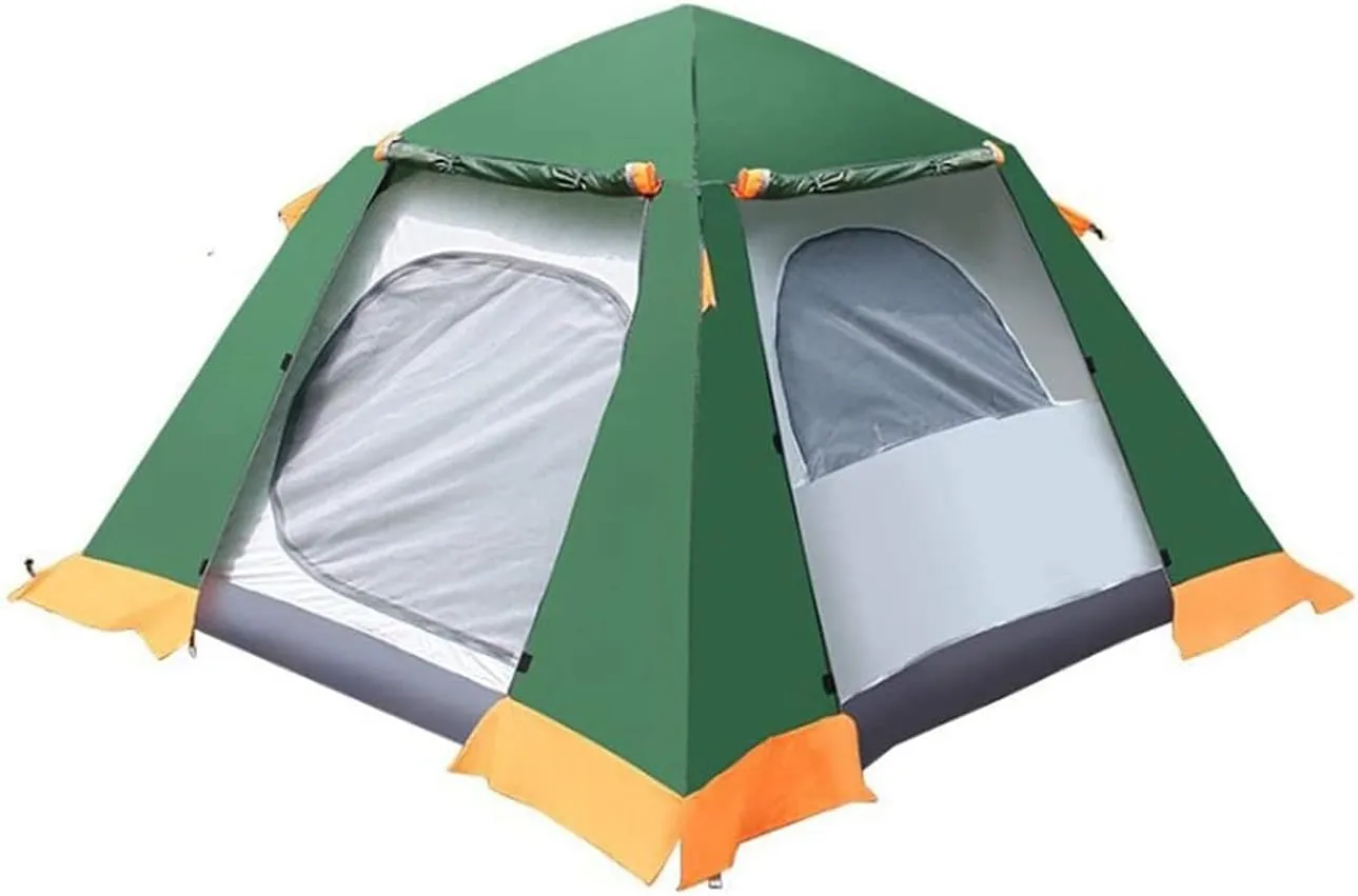 NIEH Camping Automatic Waterproof Tent Outdoor 3-4 People Double Family Camping Tent Self-Driving Portable Park Camping, Lightweight, Relaxed Holiday Tent - Summer