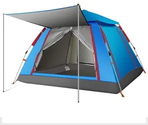 NIEH Camping Tent Rainproof Multifunction Folding Automatic Outdoor Thick Family Tents 3-4 Person