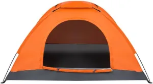 NOLLAM Camping Tent 1 Person Hiking Tent for One Man Waterproof Camping Dome Tent Automatic Pop Up Quick Shelter Easy Setup Tent for Family, Outdoor, Hiking and Mountaineering Orange