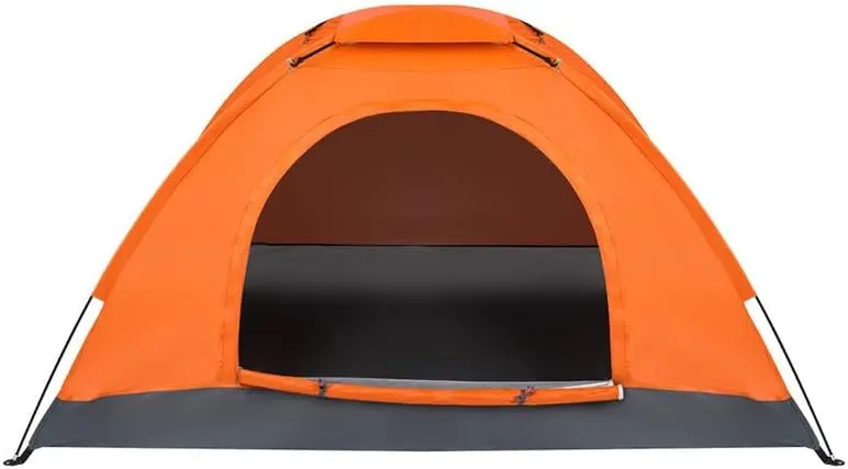 NOLLAM Camping Tent 1 Person Hiking Tent for One Man Waterproof Camping Dome Tent Automatic Pop Up Quick Shelter Easy Setup Tent for Family, Outdoor, Hiking and Mountaineering Orange