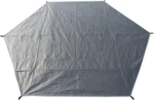 Octagonal Tent Ground Sheet, Waterproof Pe Mat 129.9 X 129.9 with Tie Strings for Easy Setup, Perfect for Large Tents and Camping Trips