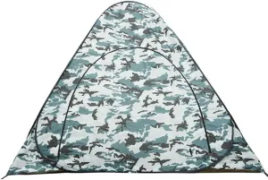 Outdoor Backpack Tent Ice Fishing Tent 2-Person Portable Insulated Pop-Up Ice Fishing Shelter Ice Tent for Outdoor Fishing Night Cat Camping Ten (Gray 200X200X160CM)