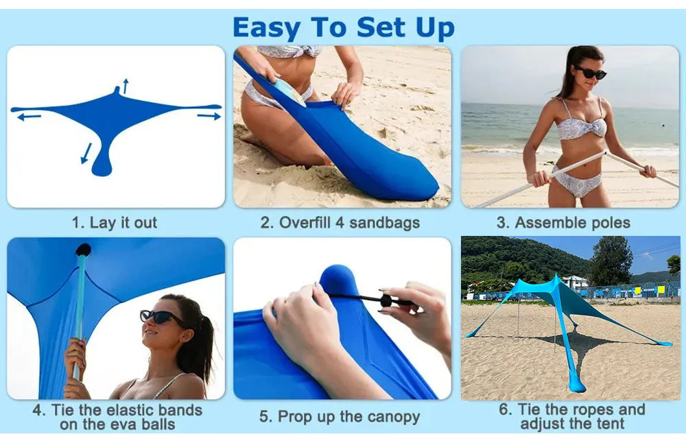 Outdoor Beach Tent Sun Shelter Camping Shades Tents