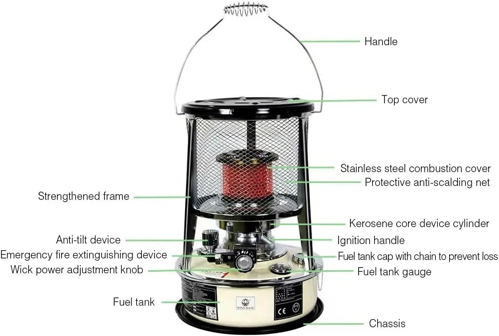 Outdoor Camping Kerosene Oil Heater Multifunctional Kerosene Stove Adjustable Kerosene