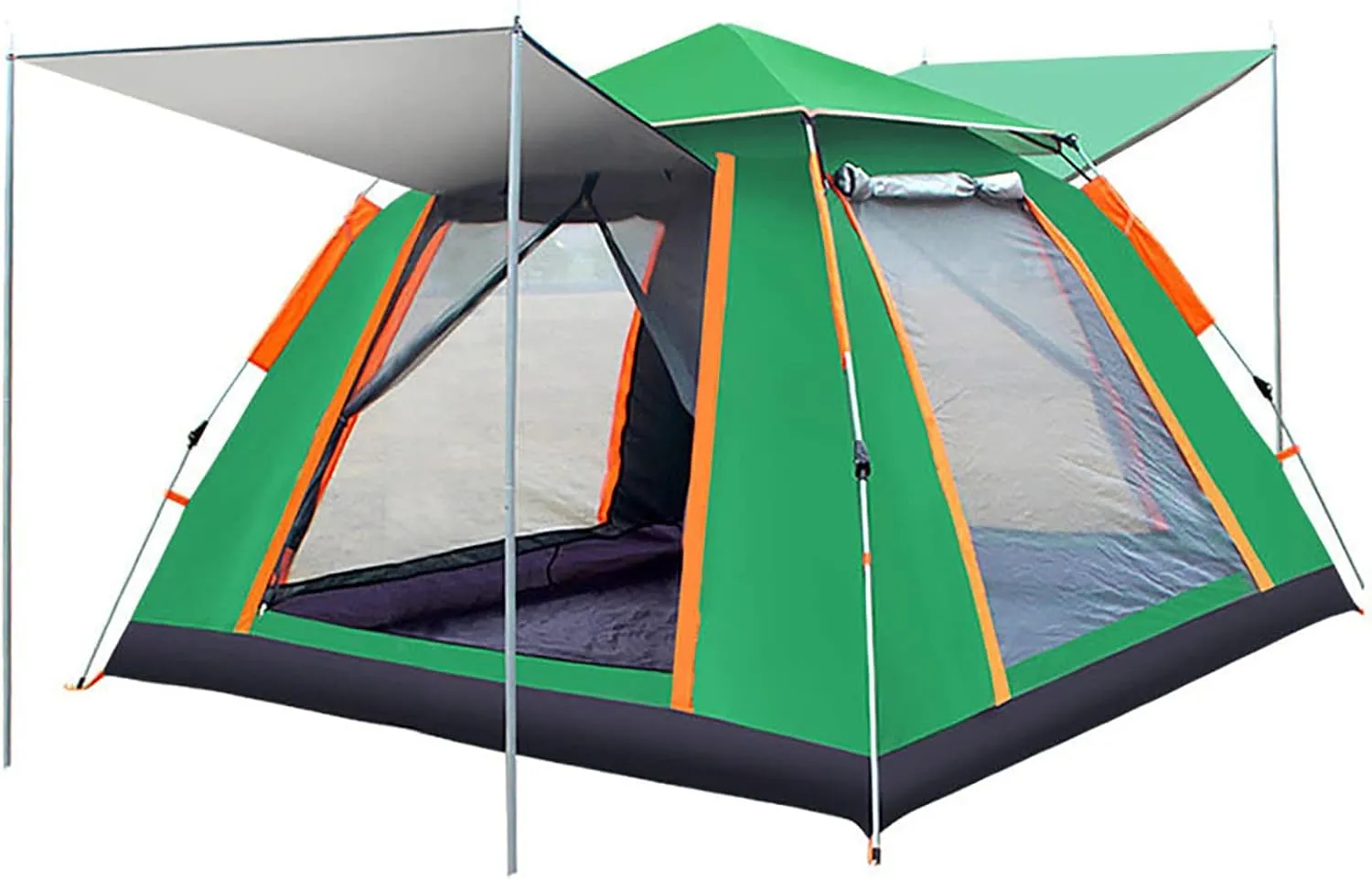 Outdoor Camping Tent, Automatic Pop-Up Quick Open Tent, Waterproof Wind Proof Anti-UV, with Carry Bag, for Camping, Traveling, Hiking or Backyard Fun, Green