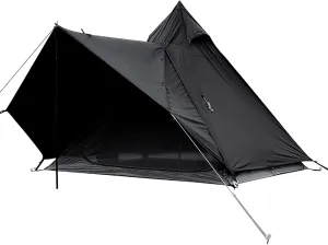 Outdoor Camping Tent, Cotton Canvas Pyramid Bell Tent, Double Layer Family Tent, Perfect for Backpacking, Camping, Hiking, Bushcraft, Travel, Winter Camping