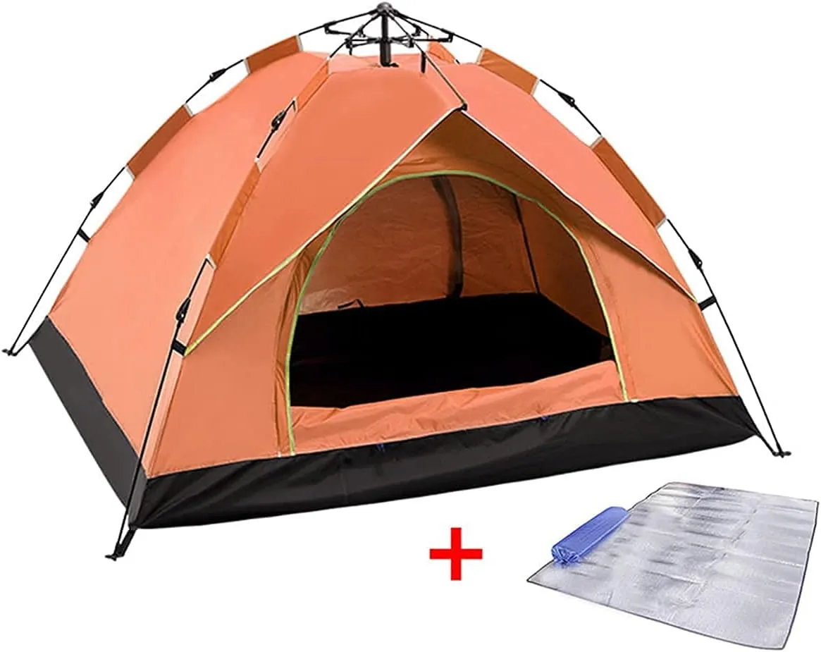 Outdoor Camping Tent Family Camping Tents Easy Setup with Moisture-Proof pad Tent Sun Shade 2/3／4 Person