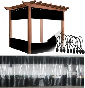 Outdoor Curtain Rain-Proof Splicing Waterproof Cloth, for Terrace，Garden Clear Gazebo Side Panels Tear Resistance, Customizable (Color : Clear, Size : 3.28x8.2ft/1x2.5m)