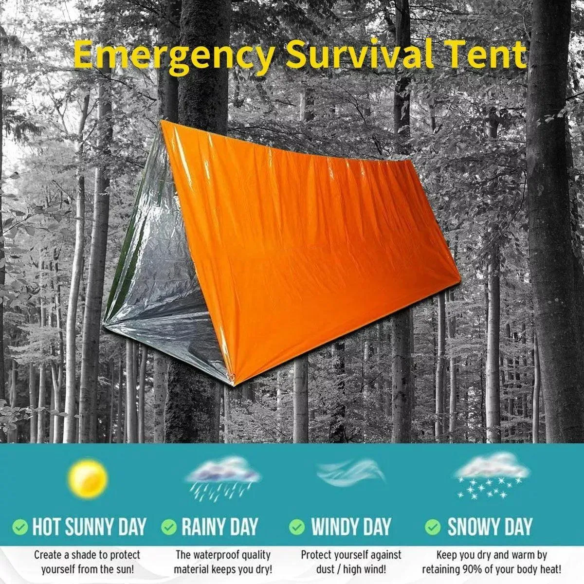 Outdoor Emergency First Aid Tent Survival Shelter Waterproof Camping Gear