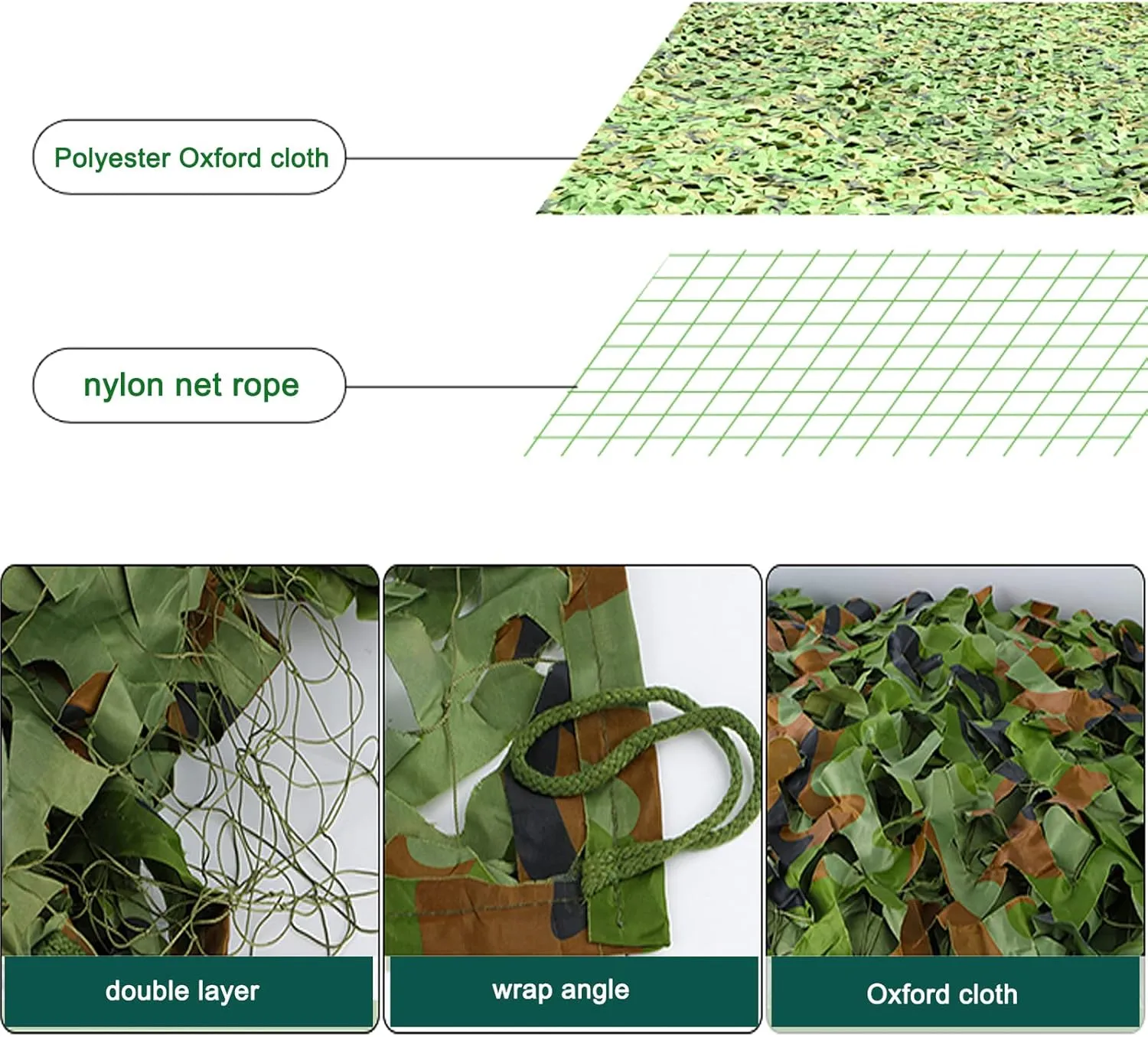 Outdoor Encryption Camo Netting,Woodland Camouflage Netting,Custom Army Blinds Nets,Camouflage Tarp,Military Nets,for Camping,Decoration,Sunshade,Theme Party,with Mesh Backing