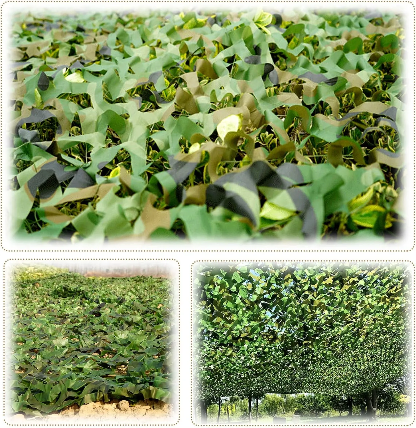 Outdoor Encryption Camo Netting,Woodland Camouflage Netting,Custom Army Blinds Nets,Camouflage Tarp,Military Nets,for Camping,Decoration,Sunshade,Theme Party,with Mesh Backing