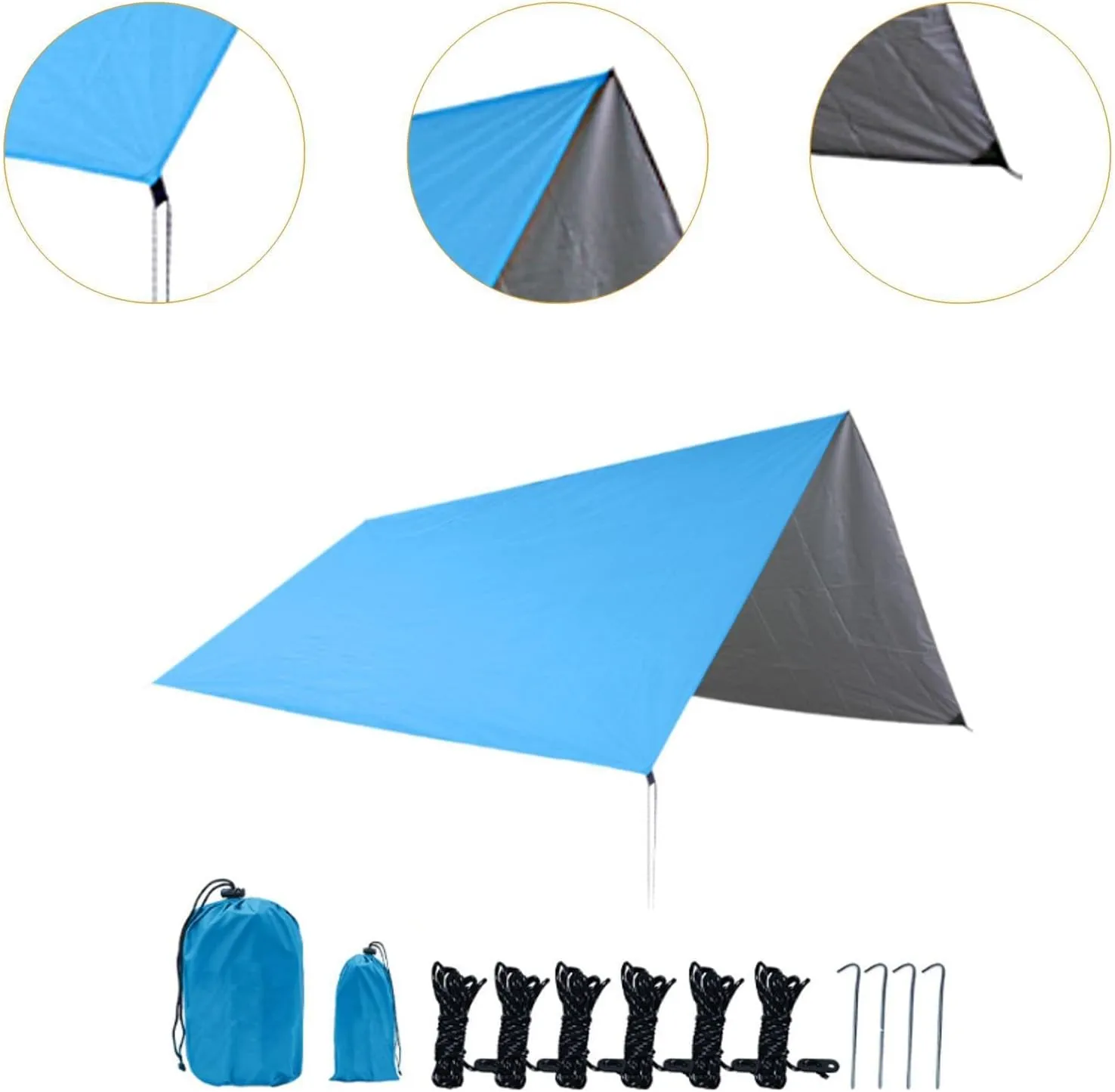 Outdoor Hammock Canopy for Camping and Travel, Blue