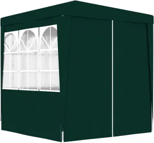 Outdoor Party Tent with Side Walls, Water-Resistant Canopy for Events, Green, 6.6'x6.6'