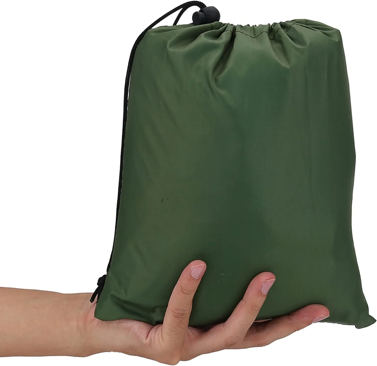 Outdoor Portable Lightweight Waterproof Rain Tarp Fly Tent Shelter, 210t Silver Coating Fabric, UV Protection, Moisture Proof Mat, Easy Setup with Pegs and Ropes, Ideal for (Green)