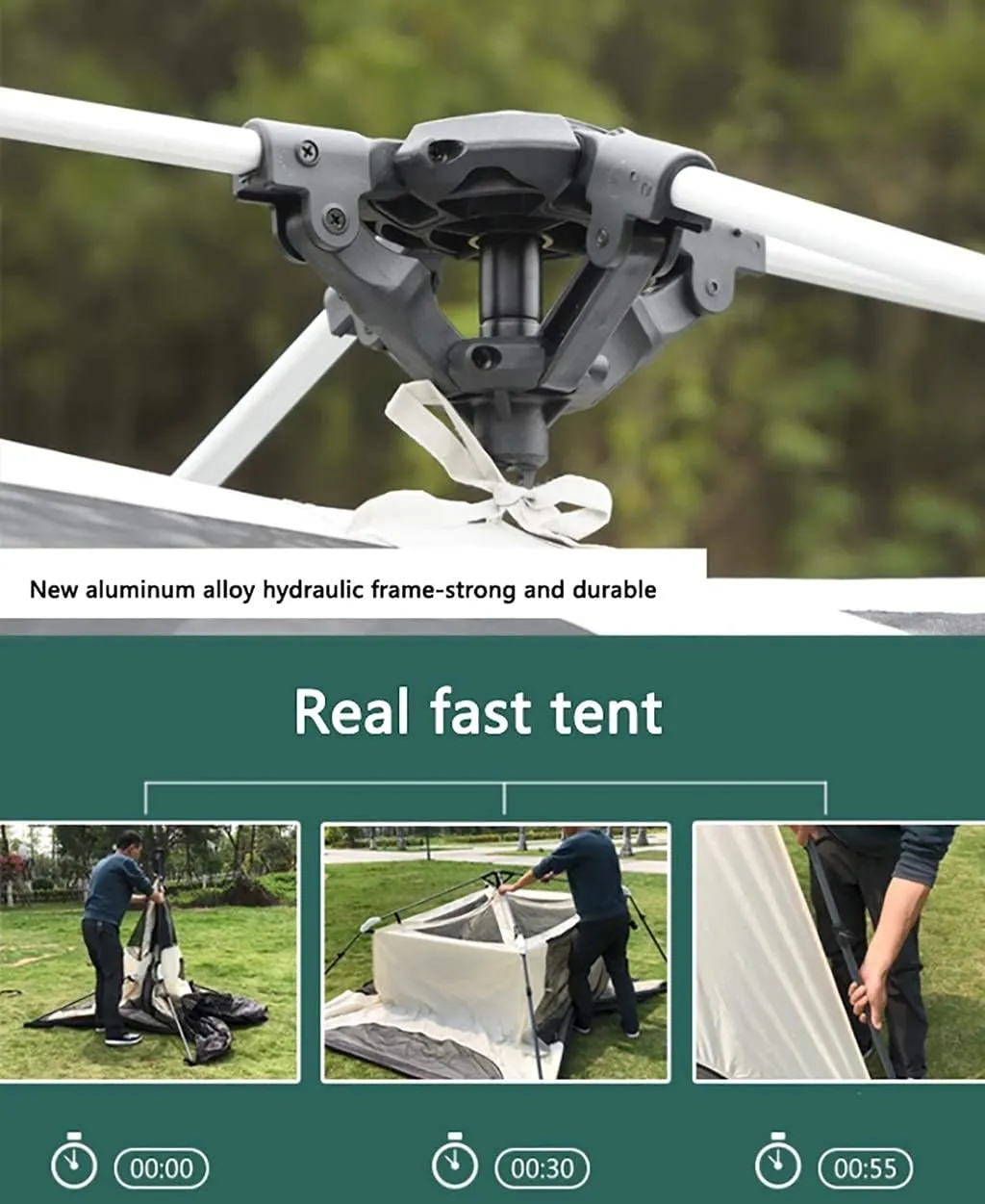 Outdoor Privacy Tent Super Large Automatic Tent Camping Pergola Family Camping Outdoor Fishing Leisure Quick-Opening Tent Sunshade and Rainproof (A A)