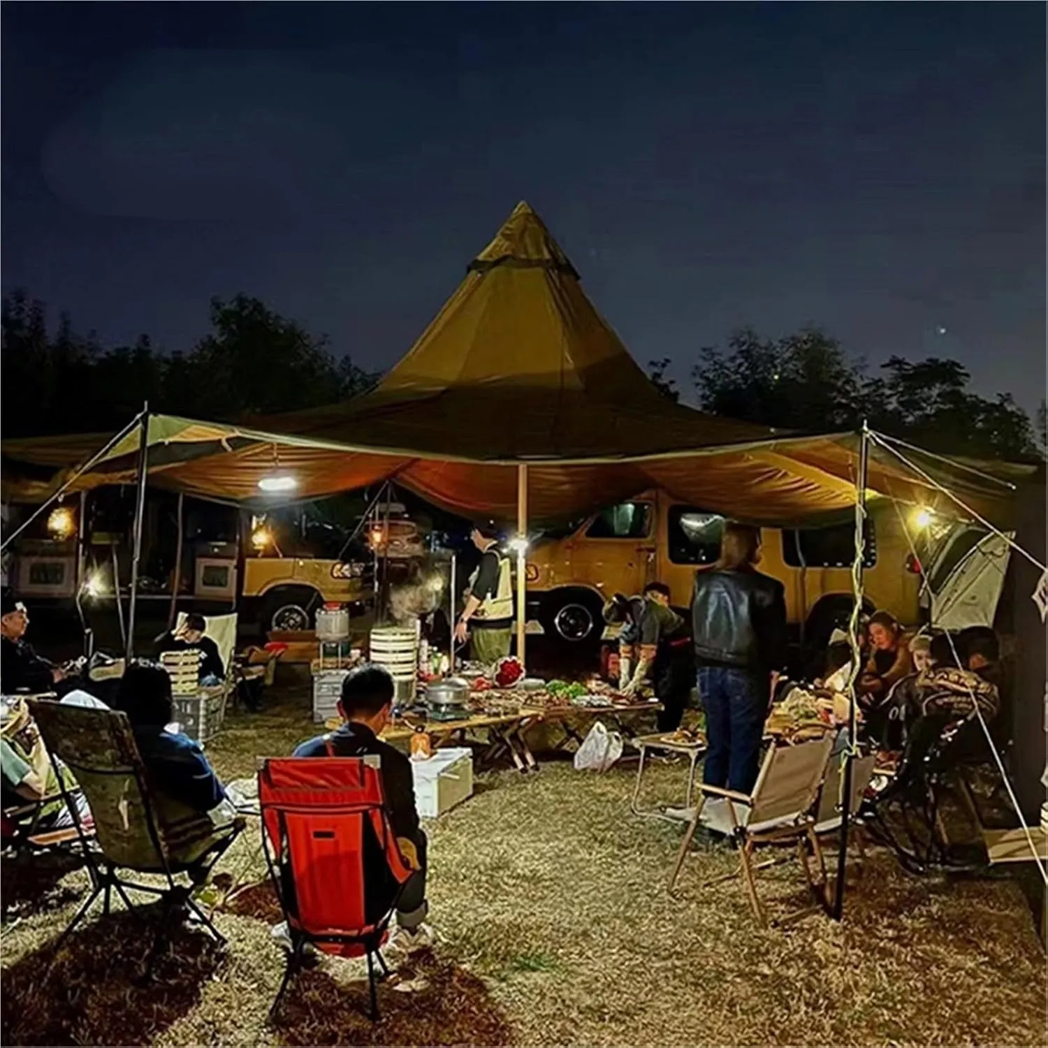 Outdoor Tent Camp Camping Thick Waterproof Windproof Canopy Tent