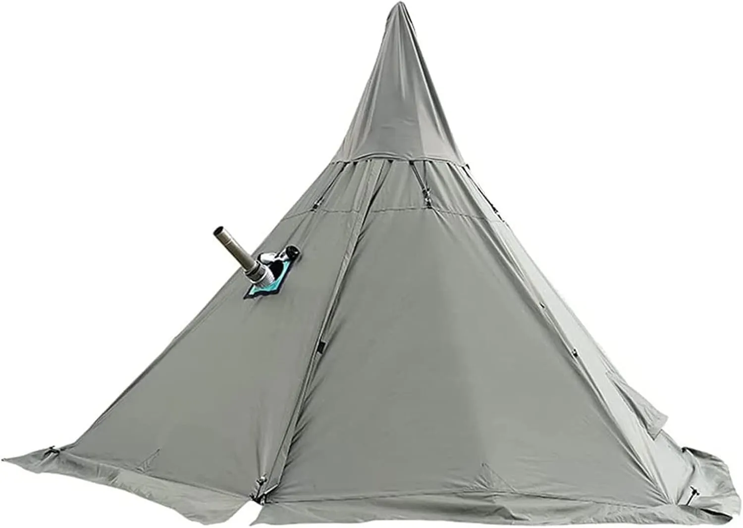 Outdoor Tents Teepee with Stove Hole Waterproof Family Pyramid Tent Camping Backpacking Hiking Mountaineering Heated Shelter (Color : Green, Size : 340X240CM) (Green 430X260CM)