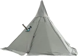 Outdoor Tents Teepee with Stove Hole Waterproof Family Pyramid Tent Camping Backpacking Hiking Mountaineering Heated Shelter (Color : Green, Size : 340X240CM) (Green 430X260CM)