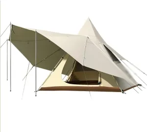 Outdoor Tipi Tent Portable Tent Water-Resistant & UV Protection Sun Shelter Camping Tent with Carrying Bag for Camping, Hiking, Climbing, Travel