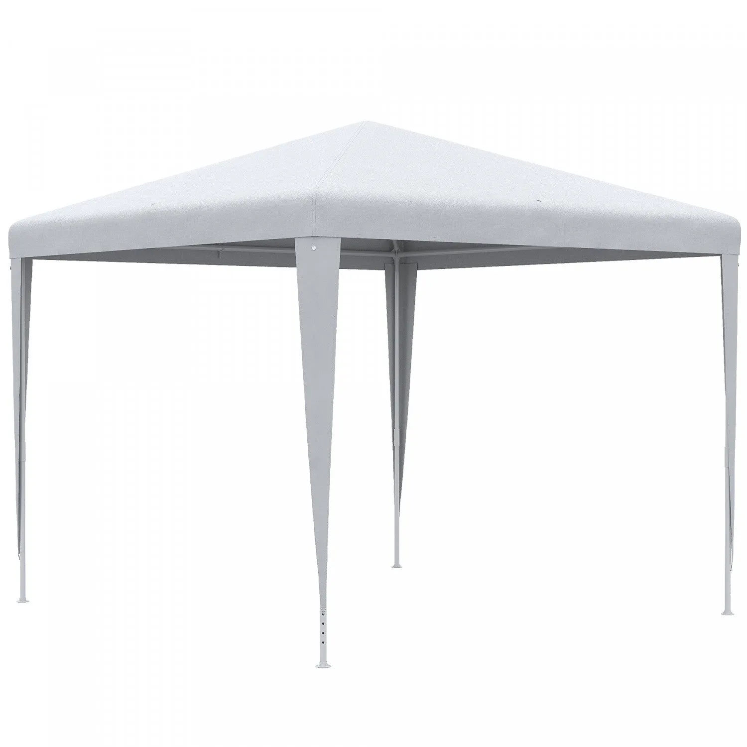 Outsunny 9' X 9' Party Tent Portable Gazebo Canopy For Weddings Parties Outdoor Sunshade With Dresse|Outsunny Tonnelle De Tente De Fete Portable 9' X 9' Avec Pieds, Blanc
